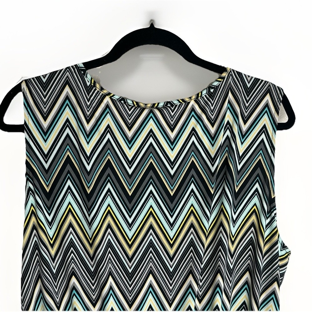 Tacera‎ Women's Jumpsuit Plus Size 2X Multicolor Retro Front Zip Sleeveless - Picture 6 of 8